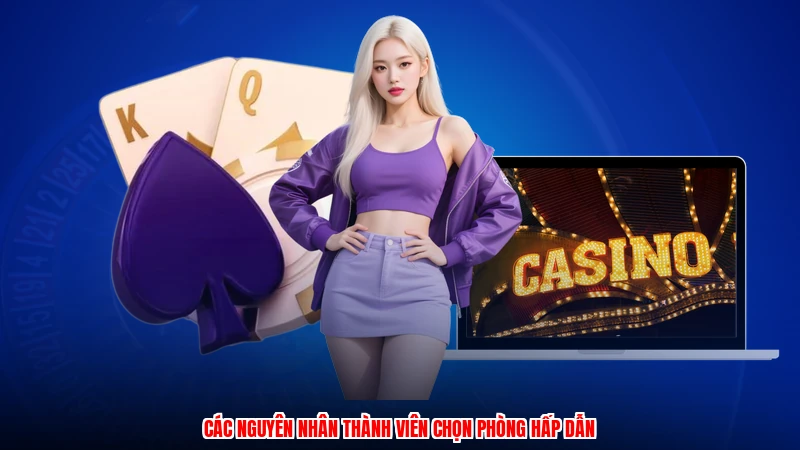 Các nguyên nhân thành viên chọn phòng hấp dẫn