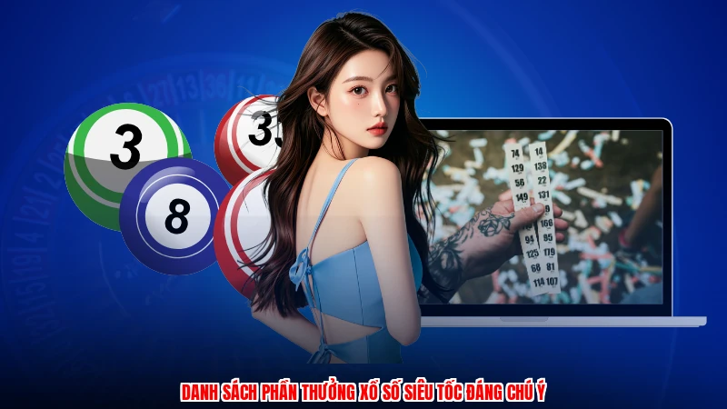 Danh sách phần thưởng xổ số siêu tốc đáng chú ý